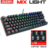 RGB Mix Backlit 87 104 Anti-ghosting Wired Gaming Keyboard