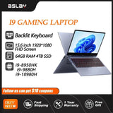 i9 15.6 Inch Core i9-8950HK/9880H/10980H Gen Processor 64GB RAM Gaming Laptop