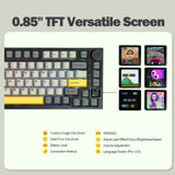 Gasket-mounted Bluetooth Mechanical Keyboard with TFT Screen