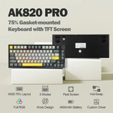 Gasket-mounted Bluetooth Mechanical Keyboard with TFT Screen