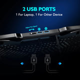 COOLCOOLD Laptop Cooling Pad for 12-17 Inch with Phone Holder
