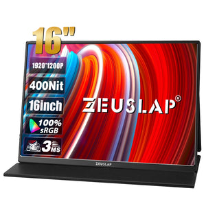 ZEUSLAP 16" Travel Monitor for Gaming & Work