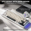 66-Key CNC Aluminum Knob Wireless Keyboard