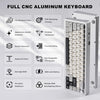 66-Key CNC Aluminum Knob Wireless Keyboard