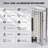 66-Key CNC Aluminum Knob Wireless Keyboard