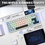 66-Key CNC Aluminum Knob Wireless Keyboard